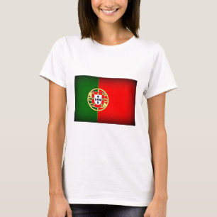 T-shirt Bordure noire du drapeau du Portugal