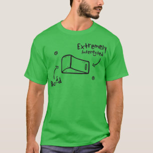 T-shirt Bored Extrêmement intéressé TDAH Neurodivers Noir