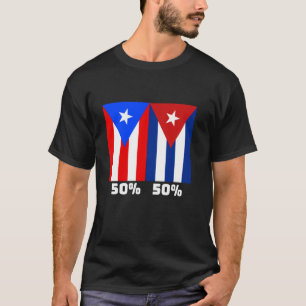 T-shirt Boricua Cubano Porto Rico Parents Cubains Drapeau