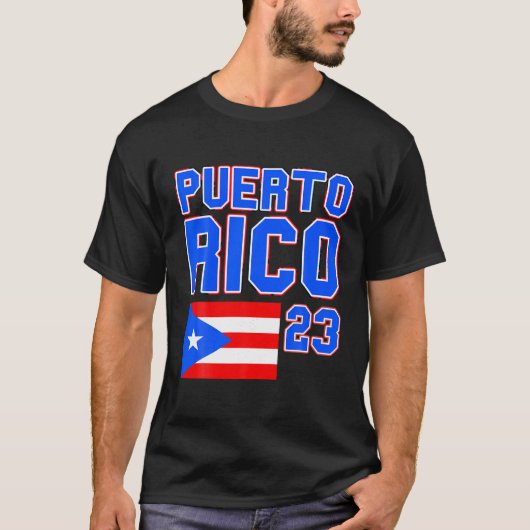 T-shirt Boricua Flag PR Porto Rico Baseball Jersey Rican (Devant)