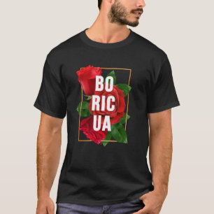 T-shirt Boricua Latina Roses Fille Portoricaine Porto Rico