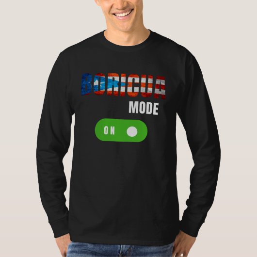 T-shirt Boricua mode is on boricua pride (Devant)