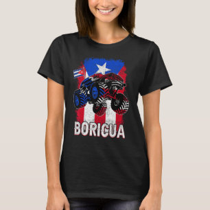 T-shirt Boricua Porto Rico Kid Boy Toddler Monster Truck