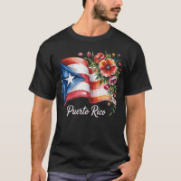 Boricua Pride Floral Puerto Rican Drapeau Aquarell