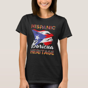 T-shirt Boricua Puerto Hispanic Hispanic Heritage Mois Vi