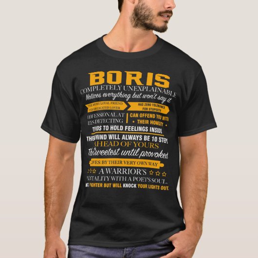 T-shirt BORIS complètement inexplicable (Devant)