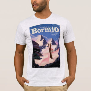 T-shirt Bormio, Sondrio, région de Lombardie, affiche de s