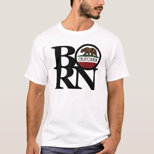 T-shirt BORN California (impression avant) (Devant)