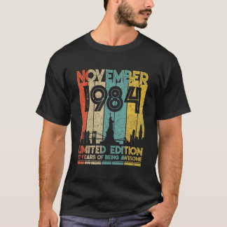 T-shirt Born In November 1984 Birthday Limited Edition 37
