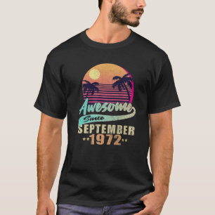 T-shirt Born In September 1972 Awesome September 1972 50Th