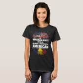 T-shirt Born Romanian Romania American USA Citizenship (Devant entier)