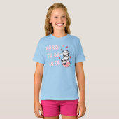 T-shirt Born to Be Cute – Adorable Panda Stack Kids (Devant entier)