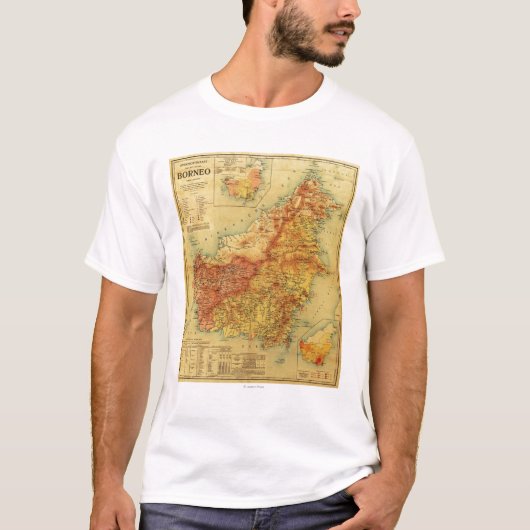 T-shirt BorneoPanoramic MapBorneo (Devant)