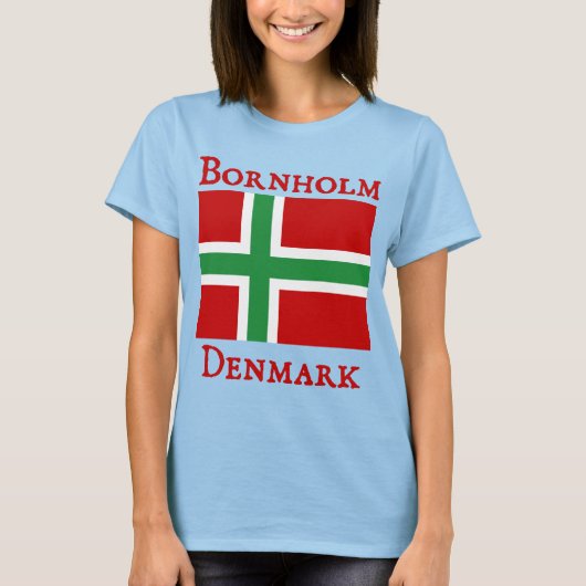 T-shirt Bornholm, Danemark (Danmark) (Devant)