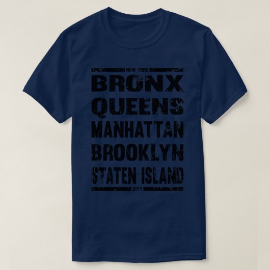 T-shirt Boroughs de New York (Design devant)