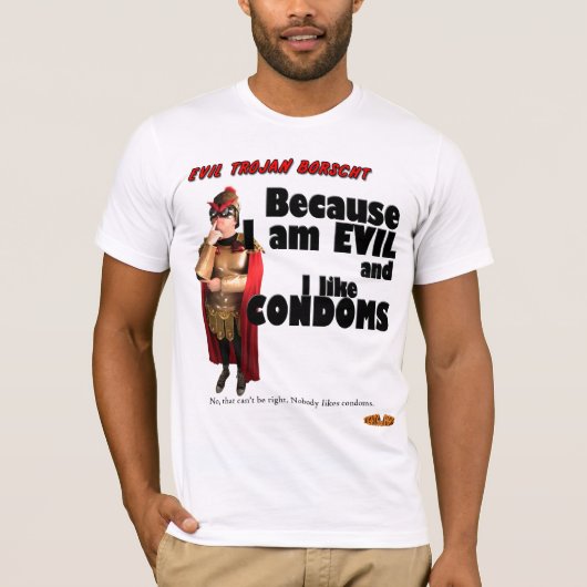 T-shirt Borscht Trojan mauvais - le mal et moi aiment des (Devant)