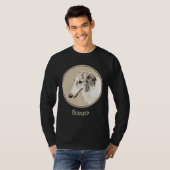 T-shirt Borzoi (Brindle d'argent) Peinture originale de ch (Devant entier)