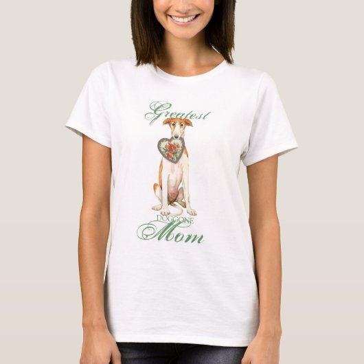 T-shirt Borzoi Heart Maman (Devant)