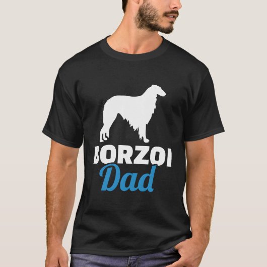 T-shirt Borzoi Papa (Devant)