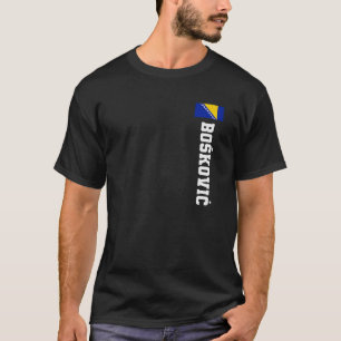 T-shirt Boskovic Bosnie Drapeau Nom Manteau D'Arme Emblème