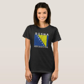 T-shirt Bosnia and Herzegovina Flag Used Look  For Bosnian (Devant entier)