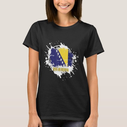 T-shirt Bosnia And Herzegovina Splash (Devant)