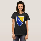 T-shirt Bosnia Emblem Flag Proud Bosnian (Devant entier)