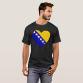 T-shirt Bosnie-Herzégovine Drapeau Amour du Coeur (Devant entier)
