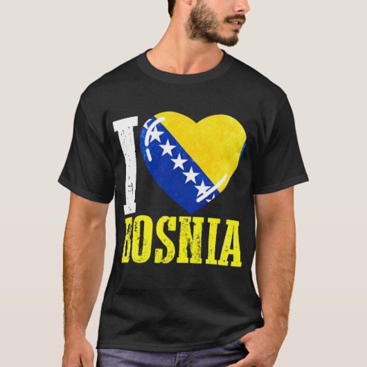T-shirt Bosnie J'aime la Bosnie (Devant)