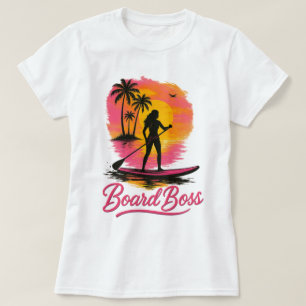 T-shirt Boss Boss SUP Girl Retro Sunset