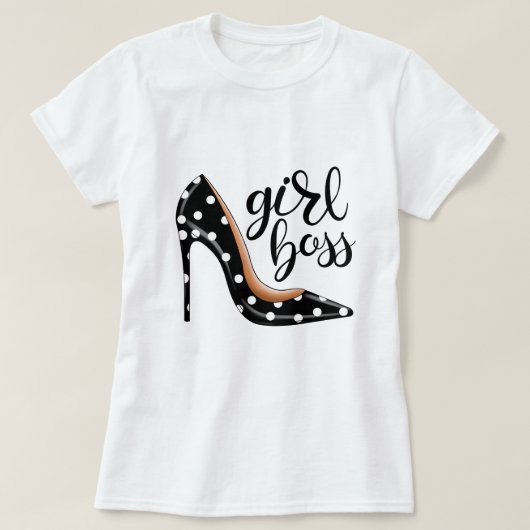 T-shirt Boss de fille à talon élevé (Design devant)
