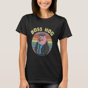 T-shirt Boss de porc drôle Costume de porc animal Cool Chi