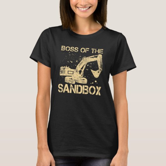 T-shirt Boss de Sandbox Chauffeur d'excavateur de l'équipe (Devant)