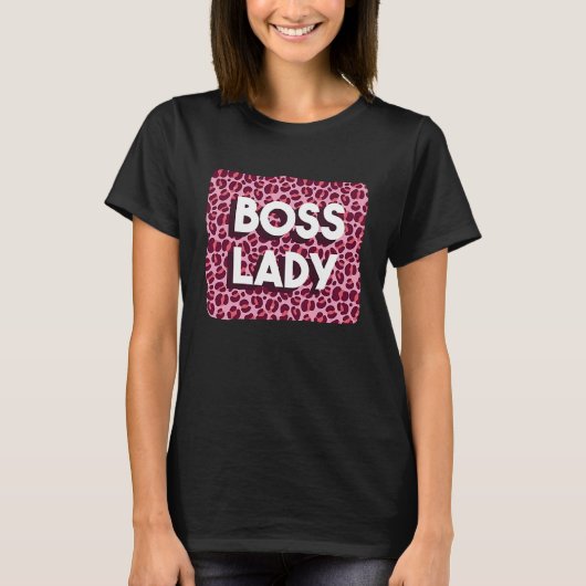 T-shirt Boss Lady Powerful Woman Working From Home Feminis (Devant)