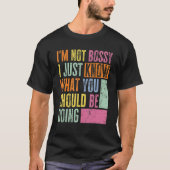 T-shirt Boss Retro Agressivement Gestionnaire Utile Je Ne  (Devant)