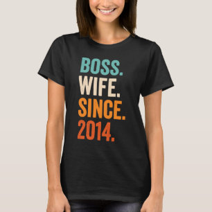 T-shirt Boss Wife depuis 2014 9e anniversaire de mariage