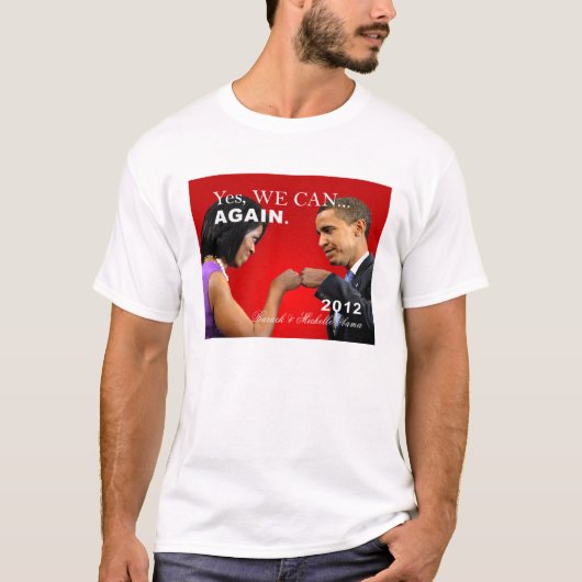 T-shirt Bosse de poing d'Obama - oui nous pouvons encore (Devant)