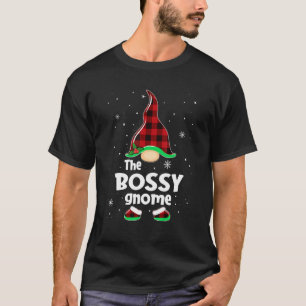 T-shirt Bossy Gnome Buffalo Plaid Matching Family Christma