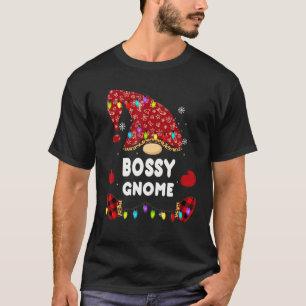 T-shirt Bossy Gnome Buffalo Plaid Matching Family Christma