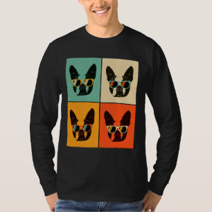 T-shirt Bostie Dog  Funny Boston Terrier With Sunglasses