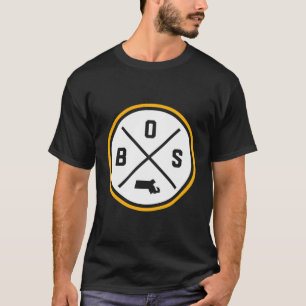 T-shirt Boston Bos Cercle Patch Jaune