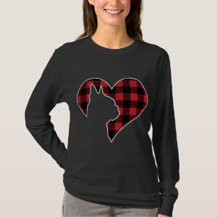T-shirt Boston Bostie Terrier Dog Christmas Buffalo Plaid