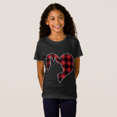 T-Shirt Boston Bostie Terrier Dog Christmas Buffalo Plaid (Devant entier)