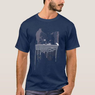 T-shirt Boston brutal (version bleue)