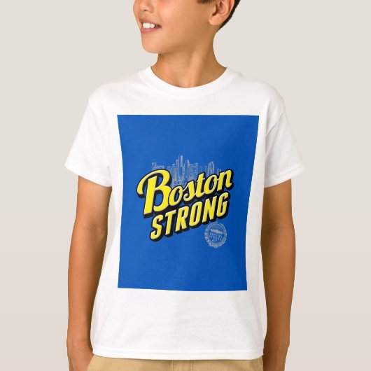 T-shirt Boston City se souvient de Bleu (Devant)