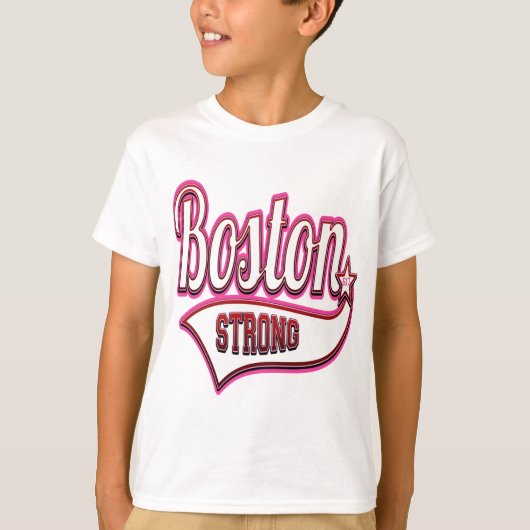 T-shirt Boston fort dans le rose (Devant)