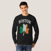 T-shirt Boston Irish Flag ShamrockI St Patrick's Day (Devant entier)