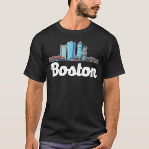 T-shirt Boston Massachusetts City Skyline