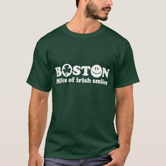 T-shirt boston miles de sourires irlandais (Devant)