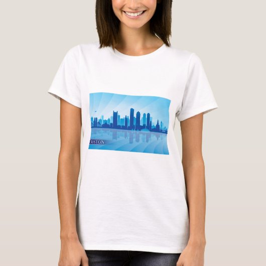 T-shirt Boston Skyline (Devant)